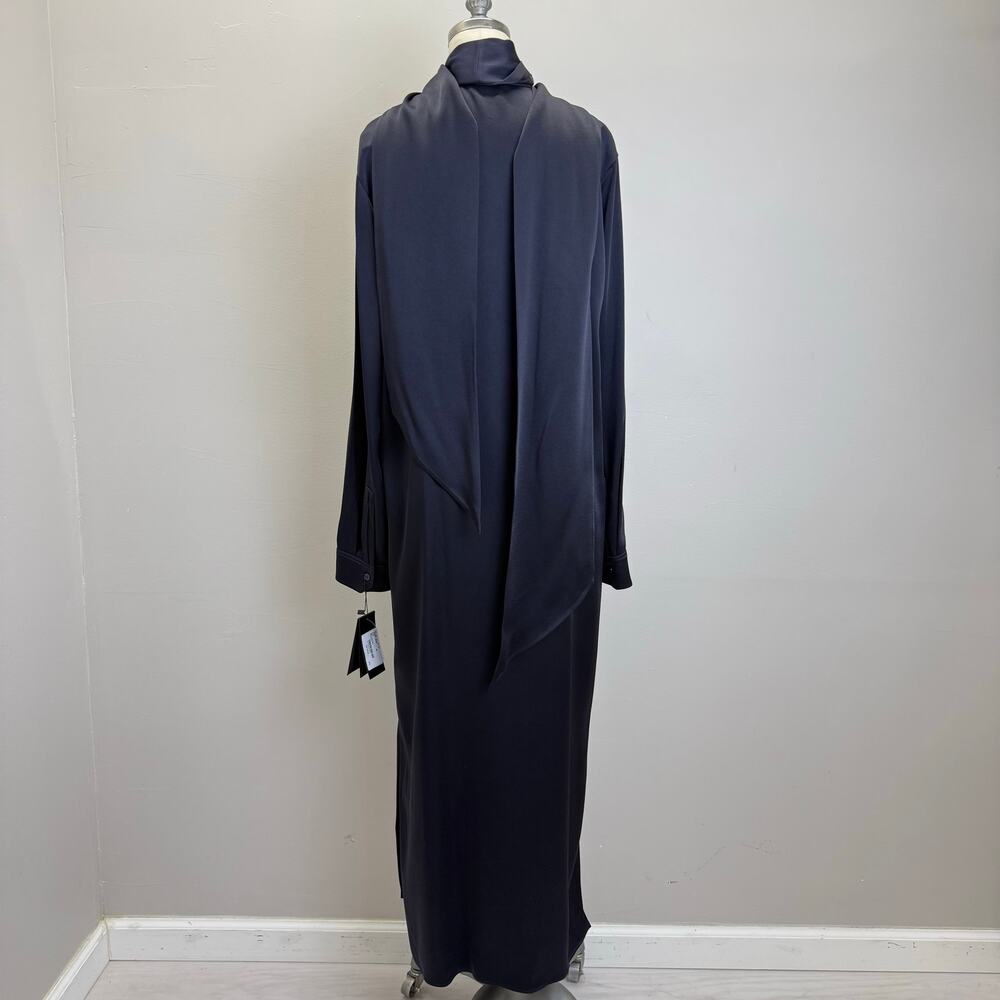 Saint Laurent Shirt Envers Crêpe Marine Foncé Dress – New With Tags 🔅 - Picture 12 of 15